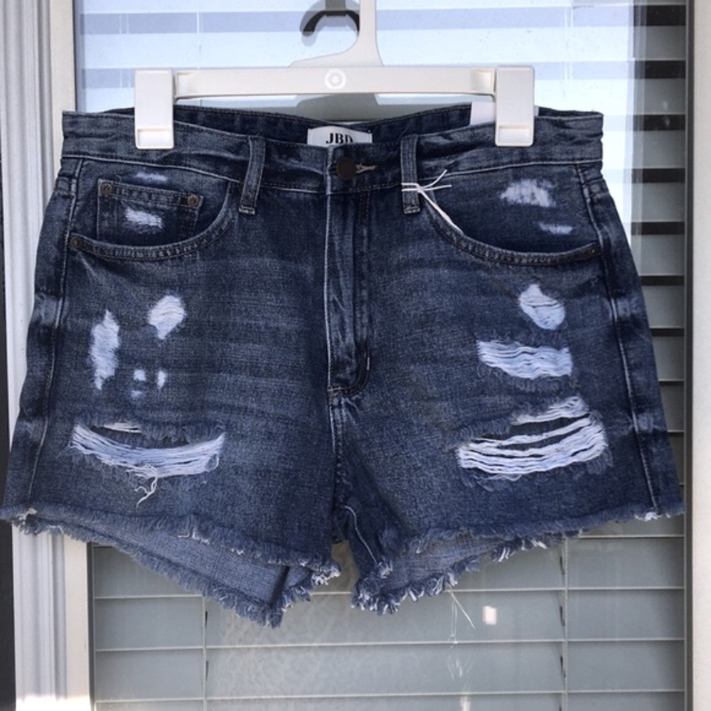 JBD Distressed Cutoffs (Size: Large) Just Black Denim NWT